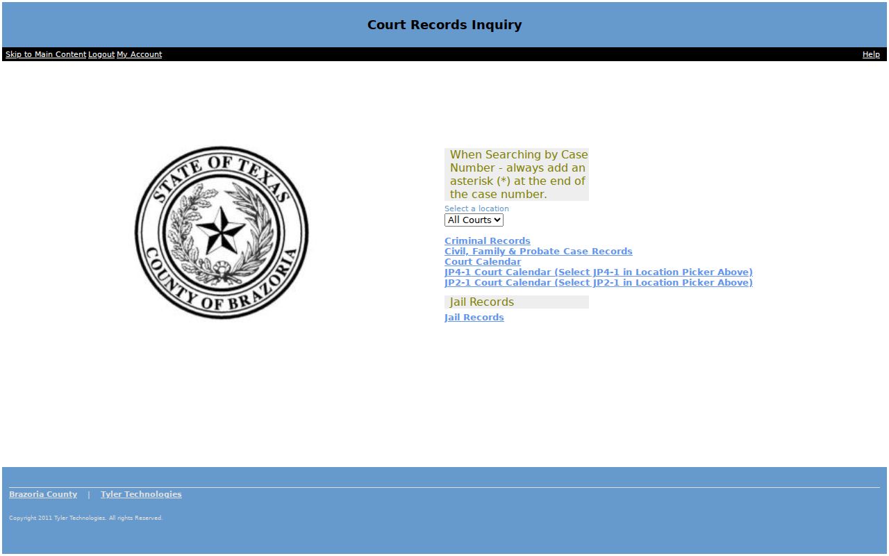Alvin resident lookup route to Brazoria County civil family and probate records
