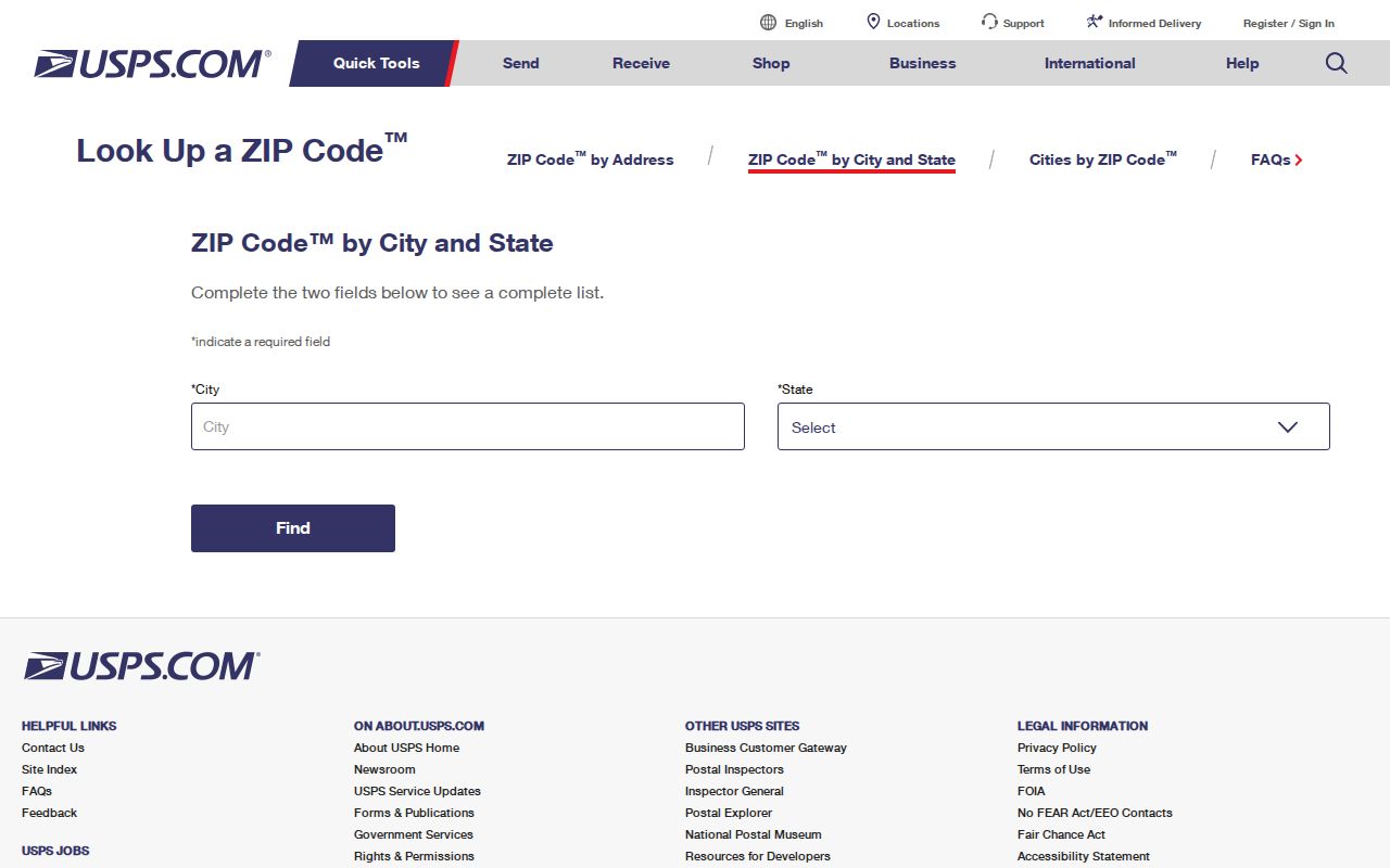 Alvin ZIP directory USPS exact address lookup